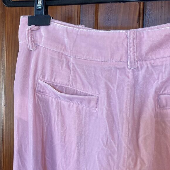 Juicy Couture Black Label Dusty Rose Pink Velour Straight Trousers Pants Sz 10 - Picture 5 of 13